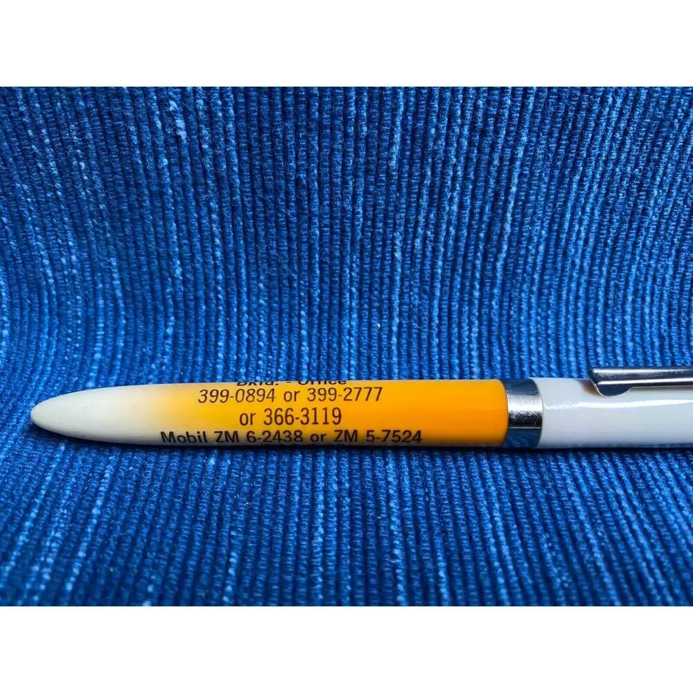 VTG Curtis Rand Ballpoint Pen Ed Angell Fertilizer Multi Color Bakersfield 971A